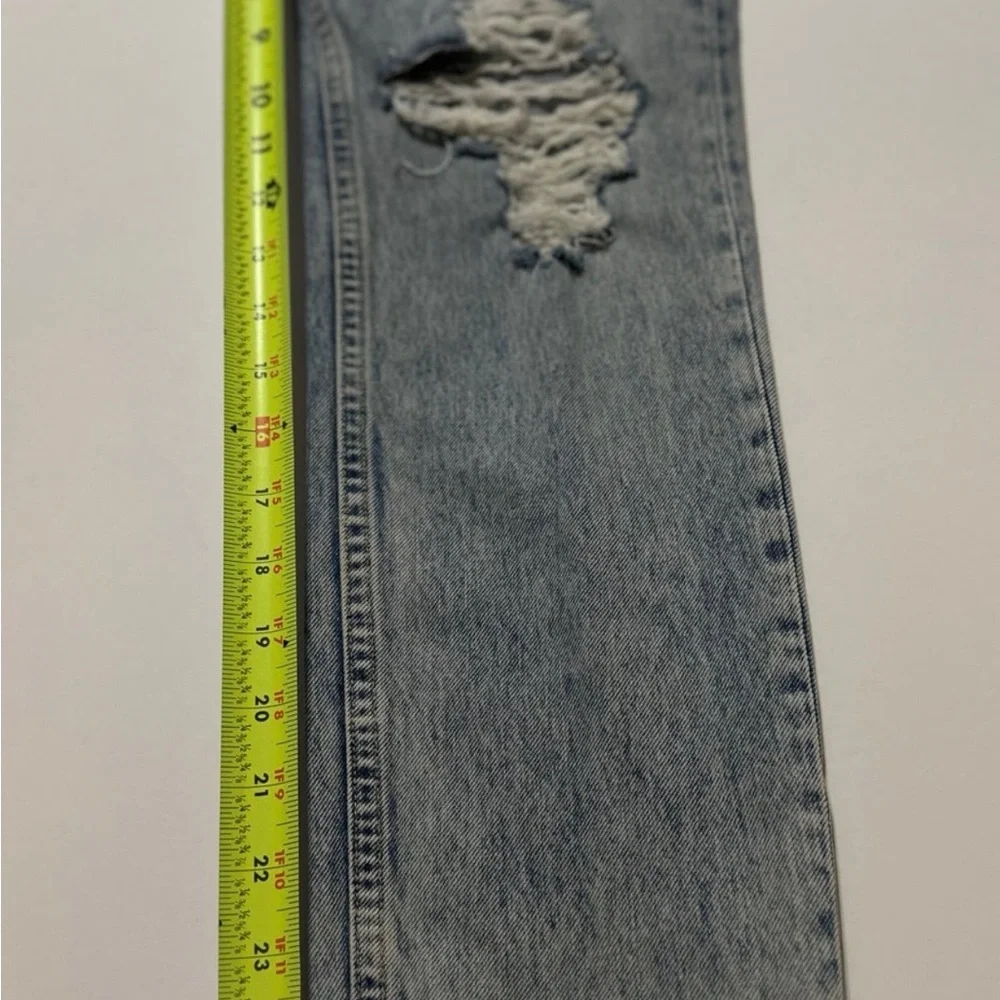Rag & Bone Jeans Madison High Rise Sz 26 Distress W/ Hole